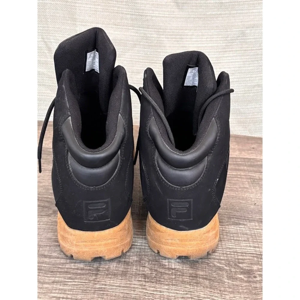 Fila Edgewater 12 Mens‎ Boots Black Gum Lug Sole 1HM00037-976 Size 10.5